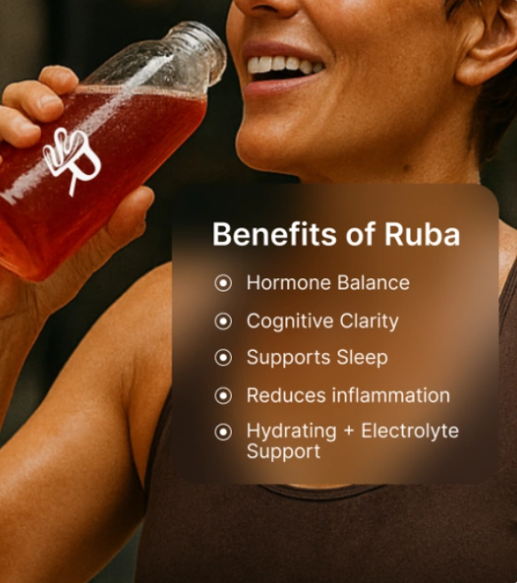 Ruba Mts Ruba® is Menopause Relief in Every Sip